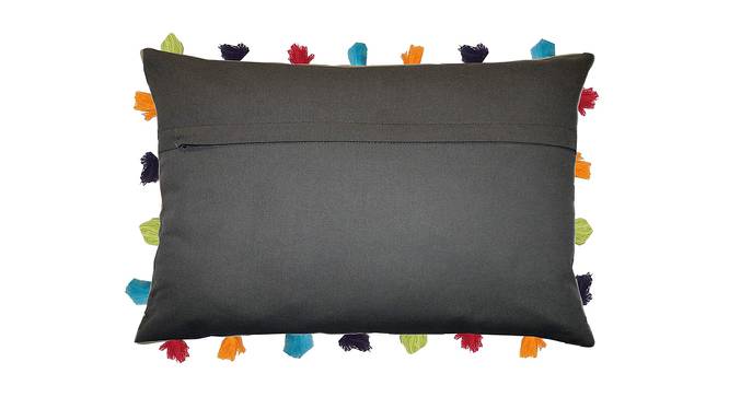 Cora Grey Modern 14x20 Inches Cotton Cushion Cover (Grey, 36 x 51 cm  (14" X 20") Cushion Size) by Urban Ladder - Front View Design 1 - 483493
