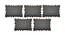 Isla Grey Modern 14x20 Inches Cotton Cushion Cover - Set of 5 (Grey, 36 x 51 cm  (14" X 20") Cushion Size) by Urban Ladder - Front View Design 1 - 483494