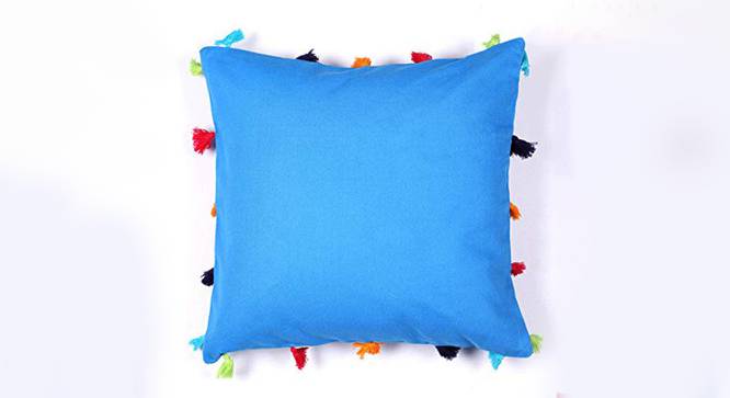 Seaver Blue Modern 20x20 Inches Cotton Cushion Cover (Blue, 51 x 51 cm  (20" X 20") Cushion Size) by Urban Ladder - Front View Design 1 - 483497