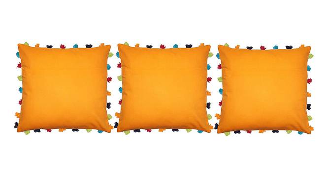 Cary Orange Modern 20x20 Inches Cotton Cushion Cover -Set of 3 (Orange, 51 x 51 cm  (20" X 20") Cushion Size) by Urban Ladder - Front View Design 1 - 483500