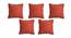 Kassidy Red Modern 24x24Inches Cotton Cushion Cover - Set of 5 (Red, 61 x 61 cm  (24" X 24") Cushion Size) by Urban Ladder - Front View Design 1 - 483511