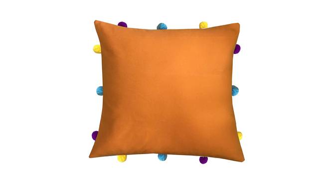 Felix Orange Modern 12x12 Inches Cotton Cushion Cover - Set of 5 (Orange, 30 x 30 cm  (12" X 12") Cushion Size) by Urban Ladder - Cross View Design 1 - 483575