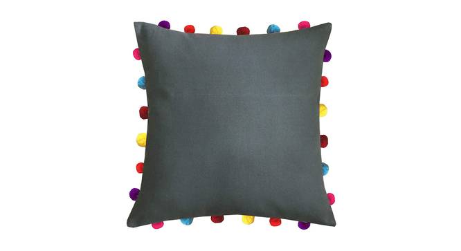Priscilla Grey Modern 18x18 Inches Cotton Cushion Cover -Set of 5 (Grey, 46 x 46 cm  (18" X 18") Cushion Size) by Urban Ladder - Cross View Design 1 - 483588