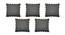 Brynn Grey Modern 18x18 Inches Cotton Cushion Cover -Set of 5 (Grey, 46 x 46 cm  (18" X 18") Cushion Size) by Urban Ladder - Front View Design 1 - 483599