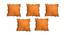 Felix Orange Modern 12x12 Inches Cotton Cushion Cover - Set of 5 (Orange, 30 x 30 cm  (12" X 12") Cushion Size) by Urban Ladder - Front View Design 1 - 483607