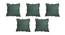 Aubrie Green Modern 12x12 Inches Cotton Cushion Cover - Set of 5 (Green, 30 x 30 cm  (12" X 12") Cushion Size) by Urban Ladder - Front View Design 1 - 483608