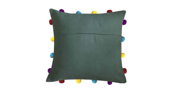 Kataleya Green Modern 14x14 Inches Cotton Cushion Cover (Green, 35 x 35 cm  (14" X 14") Cushion Size) by Urban Ladder - Front View Design 1 - 483611