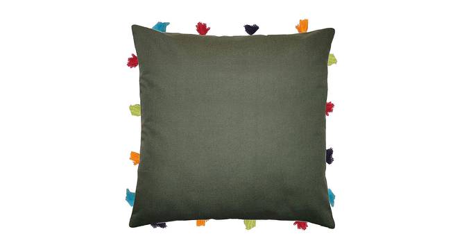 Nova Green Modern 14x14 Inches Cotton Cushion Cover - Set of 3 (Green, 35 x 35 cm  (14" X 14") Cushion Size) by Urban Ladder - Cross View Design 1 - 483666
