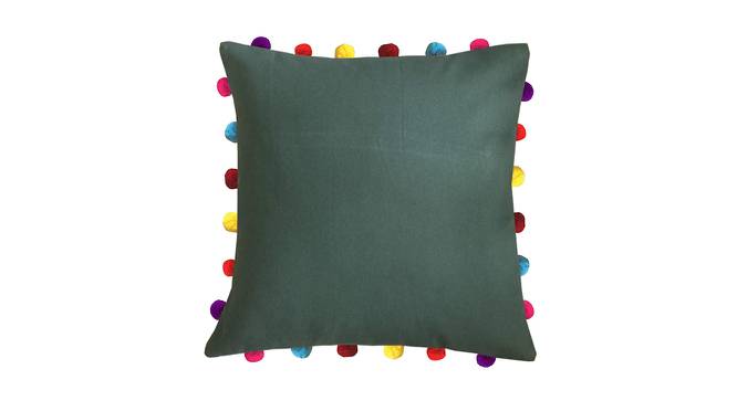 Charley Green Modern 18x18 Inches Cotton Cushion Cover (Green, 46 x 46 cm  (18" X 18") Cushion Size) by Urban Ladder - Cross View Design 1 - 483682