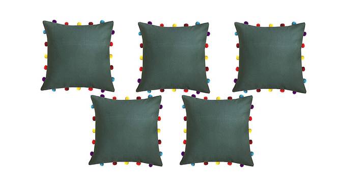 Paisleigh Green Modern 16x16 Inches Cotton Cushion Cover -Set of 5 (Green, 41 x 41 cm  (16" X 16") Cushion Size) by Urban Ladder - Front View Design 1 - 483713