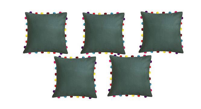Oaklyn Green Modern 18x18 Inches Cotton Cushion Cover -Set of 5 (Green, 46 x 46 cm  (18" X 18") Cushion Size) by Urban Ladder - Front View Design 1 - 483716