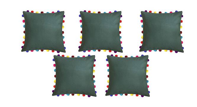 Julie Green Modern 20x20 Inches Cotton Cushion Cover - Set of 5 (Green, 51 x 51 cm  (20" X 20") Cushion Size) by Urban Ladder - Front View Design 1 - 483717