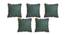 Opal Green Modern 24x24Inches Cotton Cushion Cover - Set of 5 (Green, 61 x 61 cm  (24" X 24") Cushion Size) by Urban Ladder - Front View Design 1 - 483720