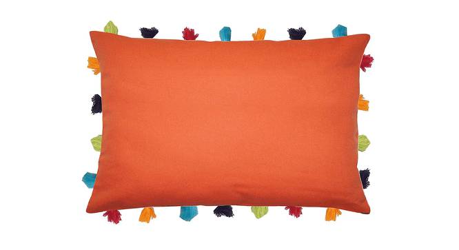 Clementine Red Modern 14x20 Inches Cotton Cushion Cover (Red, 36 x 51 cm  (14" X 20") Cushion Size) by Urban Ladder - Cross View Design 1 - 483861