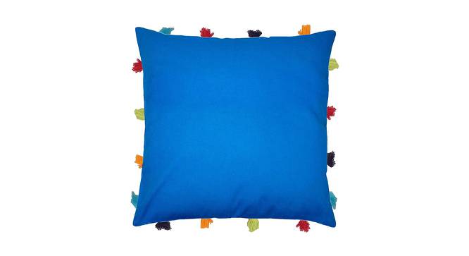 Ruby Blue Modern 14x14 Inches Cotton Cushion Cover - Set of 5 (Blue, 35 x 35 cm  (14" X 14") Cushion Size) by Urban Ladder - Cross View Design 1 - 483868