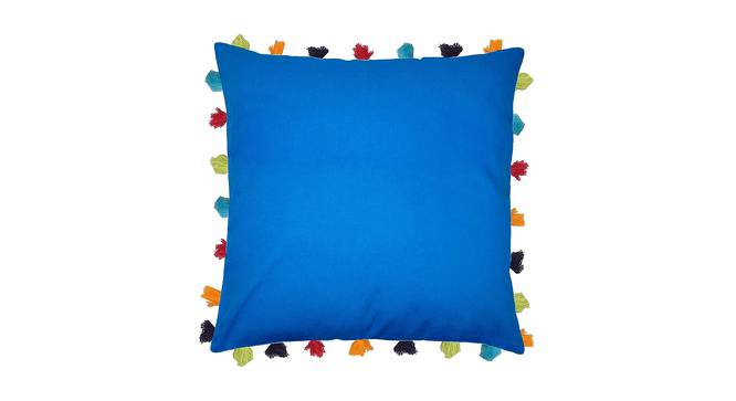 Jay Blue Modern 20x20 Inches Cotton Cushion Cover - Set of 5 (Blue, 51 x 51 cm  (20" X 20") Cushion Size) by Urban Ladder - Cross View Design 1 - 483872