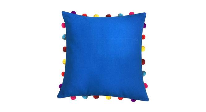 Macie Blue Modern 18x18 Inches Cotton Cushion Cover (Blue, 46 x 46 cm  (18" X 18") Cushion Size) by Urban Ladder - Cross View Design 1 - 483880