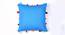 Arden Blue Modern 14x14 Inches Cotton Cushion Cover (Blue, 35 x 35 cm  (14" X 14") Cushion Size) by Urban Ladder - Front View Design 1 - 483891