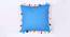 Arden Blue Modern 14x14 Inches Cotton Cushion Cover (Blue, 35 x 35 cm  (14" X 14") Cushion Size) by Urban Ladder - Design 1 Side View - 483918