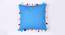 Brooks Blue Modern 18x18 Inches Cotton Cushion Cover (Blue, 46 x 46 cm  (18" X 18") Cushion Size) by Urban Ladder - Design 1 Side View - 483919