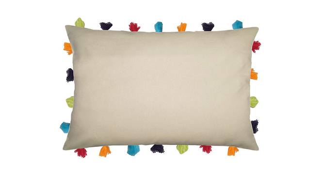Blaire Beige Modern 14x20 Inches Cotton Cushion Cover (Beige, 36 x 51 cm  (14" X 20") Cushion Size) by Urban Ladder - Cross View Design 1 - 483956
