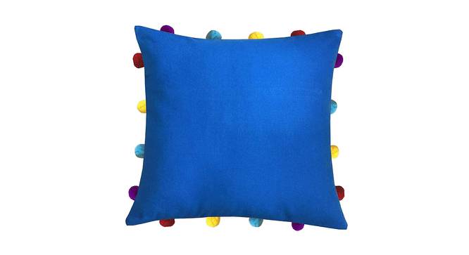 Sariyah Blue Modern 14x14 Inches Cotton Cushion Cover - Set of 5 (Blue, 35 x 35 cm  (14" X 14") Cushion Size) by Urban Ladder - Cross View Design 1 - 483978