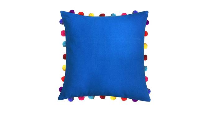 Ariya Blue Modern 20x20 Inches Cotton Cushion Cover (Blue, 51 x 51 cm  (20" X 20") Cushion Size) by Urban Ladder - Cross View Design 1 - 483983