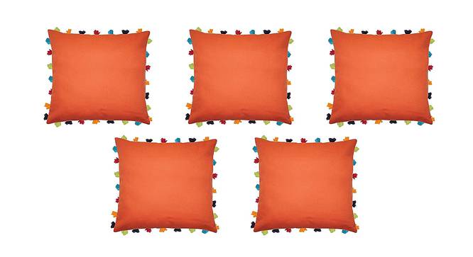 Gregory Red Modern 20x20 Inches Cotton Cushion Cover - Set of 5 (Red, 51 x 51 cm  (20" X 20") Cushion Size) by Urban Ladder - Front View Design 1 - 483998