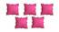 Estrella Pink Modern 12x12 Inches Cotton Cushion Cover - Set of 5 (Pink, 30 x 30 cm  (12" X 12") Cushion Size) by Urban Ladder - Front View Design 1 - 484003