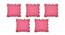 Rain Pink Modern 14x14 Inches Cotton Cushion Cover - Set of 5 (Pink, 35 x 35 cm  (14" X 14") Cushion Size) by Urban Ladder - Front View Design 1 - 484090