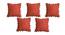 Zelda Red Modern 18x18 Inches Cotton Cushion Cover -Set of 5 (Red, 46 x 46 cm  (18" X 18") Cushion Size) by Urban Ladder - Front View Design 1 - 484106
