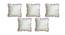 Chelsea White Modern 24x24Inches Cotton Cushion Cover - Set of 5 (White, 61 x 61 cm  (24" X 24") Cushion Size) by Urban Ladder - Front View Design 1 - 484111