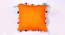 Tyrion Orange Modern 24x24 Inches Cotton Cushion Cover (Orange, 61 x 61 cm  (24" X 24") Cushion Size) by Urban Ladder - Design 1 Side View - 484116