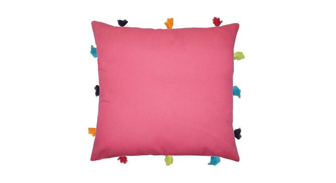 Gunner Pink Modern 12x12 Inches Cotton Cushion Cover -Set of 3 (Pink, 30 x 30 cm  (12" X 12") Cushion Size) by Urban Ladder - Cross View Design 1 - 484151