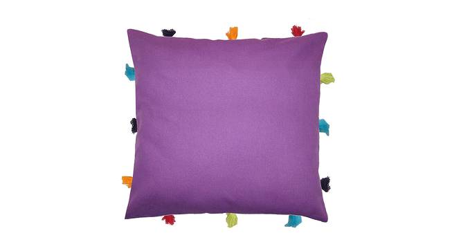 Grayson Purple Modern 12x12 Inches Cotton Cushion Cover -Set of 3 (Purple, 30 x 30 cm  (12" X 12") Cushion Size) by Urban Ladder - Cross View Design 1 - 484152