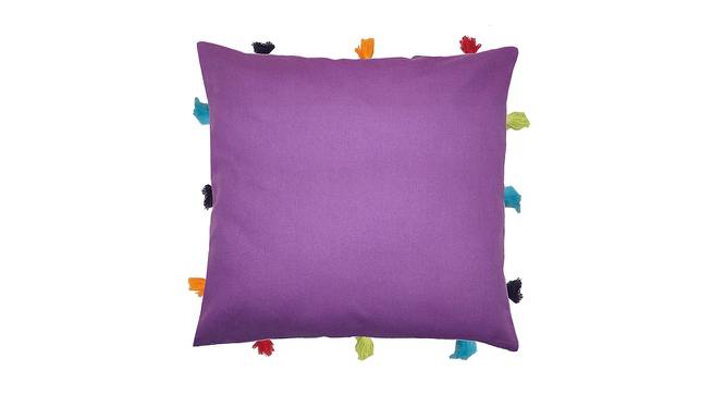 Rhett Purple Modern 12x12 Inches Cotton Cushion Cover - Set of 5 (Purple, 30 x 30 cm  (12" X 12") Cushion Size) by Urban Ladder - Cross View Design 1 - 484154