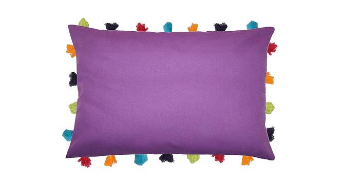Cleo Purple Modern 14x20 Inches Cotton Cushion Cover (Purple, 36 x 51 cm  (14" X 20") Cushion Size) by Urban Ladder - Cross View Design 1 - 484155