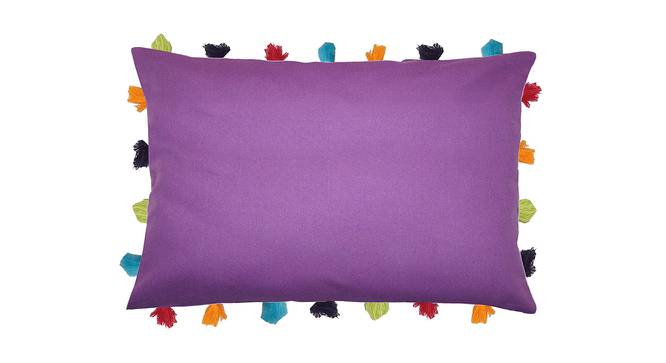 Ida Purple Modern 14x20 Inches Cotton Cushion Cover - Set of 5 (Purple, 36 x 51 cm  (14" X 20") Cushion Size) by Urban Ladder - Cross View Design 1 - 484156