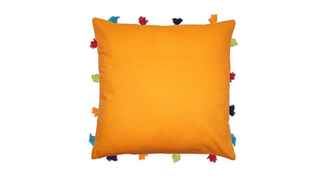 Mila Orange Modern 14x14 Inches Cotton Cushion Cover - Set of 3 (Orange, 35 x 35 cm  (14" X 14") Cushion Size) by Urban Ladder - Cross View Design 1 - 484159