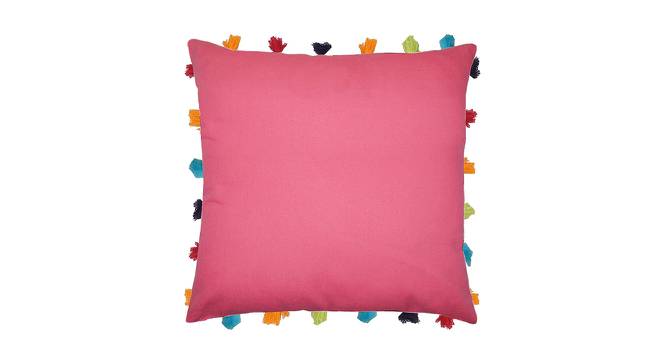 Reece Pink Modern 18x18 Inches Cotton Cushion Cover -Set of 3 (Pink, 46 x 46 cm  (18" X 18") Cushion Size) by Urban Ladder - Cross View Design 1 - 484162