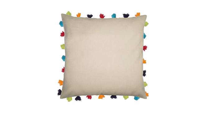 Ellery Beige Modern 20x20 Inches Cotton Cushion Cover (Beige, 51 x 51 cm  (20" X 20") Cushion Size) by Urban Ladder - Cross View Design 1 - 484164