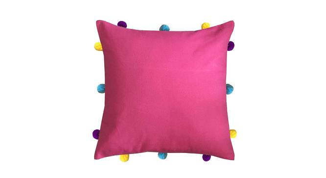 Penny Pink Modern 12x12 Inches Cotton Cushion Cover -Set of 3 (Pink, 30 x 30 cm  (12" X 12") Cushion Size) by Urban Ladder - Cross View Design 1 - 484171