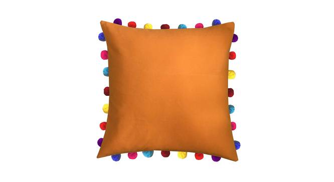 Ivanna Orange Modern 20x20 Inches Cotton Cushion Cover -Set of 3 (Orange, 51 x 51 cm  (20" X 20") Cushion Size) by Urban Ladder - Cross View Design 1 - 484179