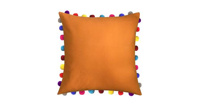 Allyson Orange Modern 24x24 Inches Cotton Cushion Cover -Set of 3 (Orange, 61 x 61 cm  (24" X 24") Cushion Size) by Urban Ladder - Cross View Design 1 - 484182