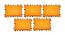 Jolie Orange Modern 14x20 Inches Cotton Cushion Cover - Set of 5 (Orange, 36 x 51 cm  (14" X 20") Cushion Size) by Urban Ladder - Front View Design 1 - 484189