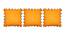 Thomas Orange Modern 18x18 Inches Cotton Cushion Cover -Set of 3 (Orange, 46 x 46 cm  (18" X 18") Cushion Size) by Urban Ladder - Front View Design 1 - 484195