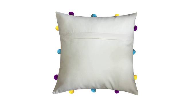 Harmoni White Modern 12x12 Inches Cotton Cushion Cover (White, 30 x 30 cm  (12" X 12") Cushion Size) by Urban Ladder - Front View Design 1 - 484201