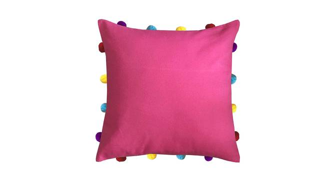 Naya Pink Modern 14x14 Inches Cotton Cushion Cover (Pink, 35 x 35 cm  (14" X 14") Cushion Size) by Urban Ladder - Cross View Design 1 - 484263