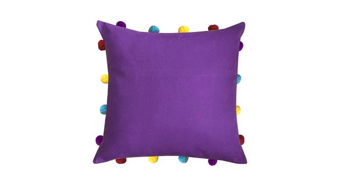 Ramona Purple Modern 14x14 Inches Cotton Cushion Cover - Set of 3 (Purple, 35 x 35 cm  (14" X 14") Cushion Size) by Urban Ladder - Cross View Design 1 - 484265