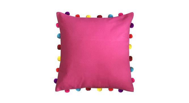 Mikayla Pink Modern 18x18 Inches Cotton Cushion Cover -Set of 3 (Pink, 46 x 46 cm  (18" X 18") Cushion Size) by Urban Ladder - Cross View Design 1 - 484269